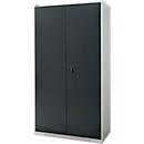 Schäfer Shop Genius FS vleugeldeurkast, staal, met ventilatiegaten, B 1055 x D 520 x H 1950 mm, 5 OH, lichtgrijs/antracietgrijs, tot 500 kg