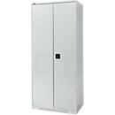Schäfer Shop Genius FS vleugeldeurkast, staal, met ventilatiegaten, B 810 x D 520 x H 1950 mm, 5 OH, lichtgrijs/lichtgrijs, tot 300 kg