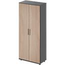 Schäfer Shop Genius garderobekast TETRIS WOOD, 5 OH, H 1910 mm, hoogte incl. glijders, grafiet/eiken
