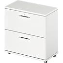Schäfer Shop Genius Hangmappenkast TETRIS WOOD, 2 ordnerhoogten, B 800 x D 421 x H 800 mm, hoogte incl. glijders, wit