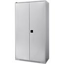 Schäfer Shop Genius heavy duty cabinet FS, sheet steel, W 1055 x D 520 x H 1950 mm, 5 OH, white-alu, up to 1000 kg