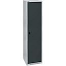 Schäfer Shop Genius hinged door cabinet FS, steel, with ventilation holes, W 545 x D 620 x H 1950 mm, 5 OH, white aluminum/anthracite grey, up to 250 kg