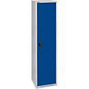 Schäfer Shop Genius hinged door cabinet FS, steel, with ventilation holes, W 545 x D 620 x H 1950 mm, 5 OH, white aluminum/ gentian blue, up to 250 kg