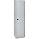 Schäfer Shop Genius hinged door cabinet FS, steel, with ventilation holes, W 545 x D 620 x H 1950 mm, 5 OH, white aluminum/white aluminum, up to 250 kg