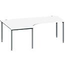 Schäfer Shop Genius hoekbureau MODENA FLEX 90°, aanbouw links, B 2000 mm, wit/antraciet