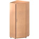 Schäfer Shop Genius Hoekkast TETRIS WOOD, 5 ordnerhoogten, B 800 x H 1910 mm, hoogte incl. glijders, beukenpatroon 