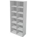 Schäfer Shop Genius Librería TETRIS WALL, 6 HC, ancho 1000 x fondo 420 x alto 2250 mm, gris claro