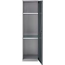 Schäfer Shop Genius Mehrzweckschrank FS, modular, individuell erweiterbar, 2 Fachböden, bis 250 kg, B 545 x T 520 x H 1950 mm, Stahl, weißaluminium/anthrazitgrau