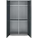 Schäfer Shop Genius Mehrzweckschrank FS, modular, indivuduell erweiterbar, Mittelwand, 4 Fachböden, bis 450 kg, B 1055 x T 520 x H 1950 mm, weißalu/anthrazitgrau