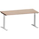 Schäfer Shop Genius MODENA FLEX bureau, 1600 x 800 mm, eiken decor/wit aluminium