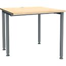 Schäfer Shop Genius MODENA FLEX bureau, breedte 800 mm, aan één zijde ingekort, ahorn/antraciet