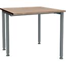Schäfer Shop Genius MODENA FLEX bureau, breedte 800 mm, aan één zijde ingekort, eiken/antraciet