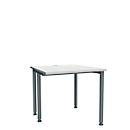 Schäfer Shop Genius MODENA FLEX bureau, breedte 800 mm, aan één zijde ingekort, lichtgrijs/antraciet