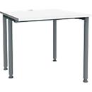 Schäfer Shop Genius MODENA FLEX bureau, breedte 800 mm, aan één zijde ingekort, wit/antraciet