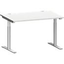 Schäfer Shop Genius MODENA FLEX bureau, T-poot ronde buis, B 1200 x D 800 mm, lichtgrijs