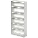 Schäfer Shop Genius open kast TETRIS WOOD, 6 OH, hoogte incl. glijders, B 1000 mm, lichtgrijs