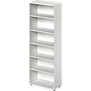 Schäfer Shop Genius open kast TETRIS WOOD, 6 OH, hoogte incl. glijders, B 800 mm, lichtgrijs