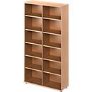 Schäfer Shop Genius open kast TETRIS WOOD, 6 OH, hoogte incl. glijders, tussenschot, B 1200 mm, beuken afwerking