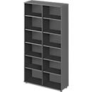 Schäfer Shop Genius open kast TETRIS WOOD, 6 OH, hoogte incl. glijders, tussenschot, B 1200 mm, grafiet