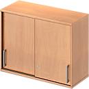 Schäfer Shop Genius Opzetkast met schuifdeuren TETRIS WOOD, 2 ordnerhoogten, B 1000 mm, hoogte incl. glijders, beukenpatroon