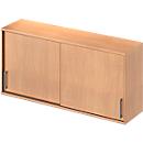 Schäfer Shop Genius Opzetkast met schuifdeuren TETRIS WOOD, 2 ordnerhoogten, B 1600 mm, hoogte incl. glijders, beukenpatroon