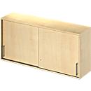 Schäfer Shop Genius Opzetkast met schuifdeuren TETRIS WOOD, 2 ordnerhoogten, B 1600 mm, hoogte incl. glijders, esdoornpatroon