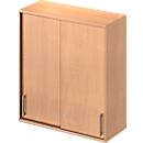 Schäfer Shop Genius Opzetkast met schuifdeuren TETRIS WOOD, 3 ordnerhoogten, B 1000 mm, beukenpatroon