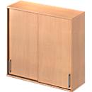 Schäfer Shop Genius Opzetkast met schuifdeuren TETRIS WOOD, 3 ordnerhoogten, B 1200 mm, beukenpatroon