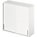 Schäfer Shop Genius Opzetkast met schuifdeuren TETRIS WOOD, 3 ordnerhoogten, B 1200 mm, wit