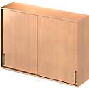 Schäfer Shop Genius Opzetkast met schuifdeuren TETRIS WOOD, 3 ordnerhoogten, B 1600 mm, beukenpatroon