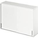 Schäfer Shop Genius Opzetkast met schuifdeuren TETRIS WOOD, 3 ordnerhoogten, B 1600 mm, wit