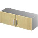 Schäfer Shop Genius Opzetkast TETRIS SOLID, stalen romp, 1 ordnerhoogte, B 1200 mm, esdoornpatroon/blank aluminium