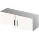 Schäfer Shop Genius Opzetkast TETRIS SOLID, stalen romp, 1 ordnerhoogte, B 1200 mm, wit/blank aluminium