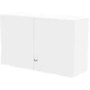 Schäfer Shop Genius Opzetkast TETRIS WALL, 2 ordnerhoogten, deuraanslag rechts, B 1200 x D 440 x H 740 mm, wit