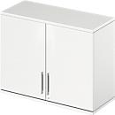 Schäfer Shop Genius Opzetkast TETRIS WOOD, 2 ordnerhoogten, B 1000 mm, afsluitbaar, wit