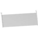 Schäfer Shop Genius Panel lateral trasero, para escritorio W 1600 mm, H 466 mm, aluminio blanco
