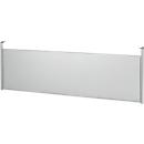 Schäfer Shop Genius Panel lateral trasero, para escritorio W 1600 mm, H 466 mm, aluminio blanco