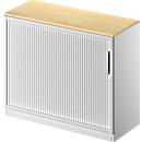 Schäfer Shop Genius Querrollladenschrank TETRIS SOLID, 2 OH, B 1000 mm, inkl. 19 mm Abdeckplatte, Ahorn-Dekor/weißalu/weißalu
