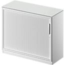 Schäfer Shop Genius Querrollladenschrank TETRIS SOLID, 2 OH, B 1000 mm, inkl. 19 mm Abdeckplatte, lichtgrau/weißalu/weißalu