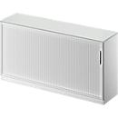 Schäfer Shop Genius Querrollladenschrank TETRIS SOLID, 2 OH, B 1600 mm, inkl. 19 mm Abdeckplatte, lichtgrau/weißalu/weißalu