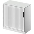 Schäfer Shop Genius Querrollladenschrank TETRIS SOLID, 2 OH, B 800 mm, inkl. 19 mm Abdeckplatte, lichtgrau/weißalu/weißalu
