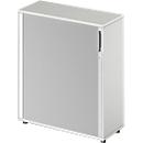 Schäfer Shop Genius Querrollladenschrank TETRIS WOOD, 3 OH, B 1000 mm, Höhe inkl. Gleiter, lichtgrau