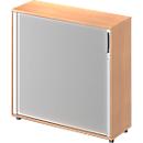 Schäfer Shop Genius Querrollladenschrank TETRIS WOOD, 3 OH, B 1200 mm, Höhe inkl. Gleiter, Buche-Dekor