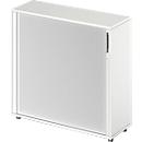 Schäfer Shop Genius Querrollladenschrank TETRIS WOOD, 3 OH, B 1200 mm, Höhe inkl. Gleiter, weiss