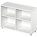 Schäfer Shop Genius Regal TETRIS WOOD, 2 OH, Höhe inkl. Gleiter, B 1200 mm, weiß