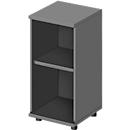 Schäfer Shop Genius Regal TETRIS WOOD, 2 OH, Höhe inkl. Gleiter, B 400 mm, graphit