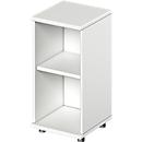 Schäfer Shop Genius Regal TETRIS WOOD, 2 OH, Höhe inkl. Gleiter, B 400 mm, weiß