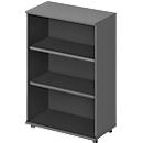 Schäfer Shop Genius Regal TETRIS WOOD, 3 OH, Höhe inkl. Gleiter, B 800 mm, graphit