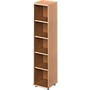 Schäfer Shop Genius Regal TETRIS WOOD, 5 OH, Höhe inkl. Gleiter, B 400 mm, Buche-Dekor 