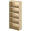 Schäfer Shop Genius Regal TETRIS WOOD, 5 OH, Höhe inkl. Gleiter, B 800 mm, Ahorn-Dekor 